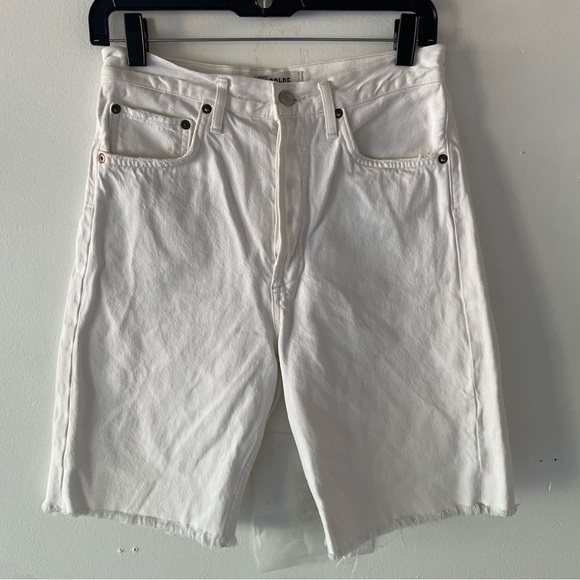 Agolde 90’s white button fly jeans shorts 37355 - Picture 2 of 13